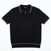CAPO KNITTED CONTRAST ZIP UP POLO SHIRT