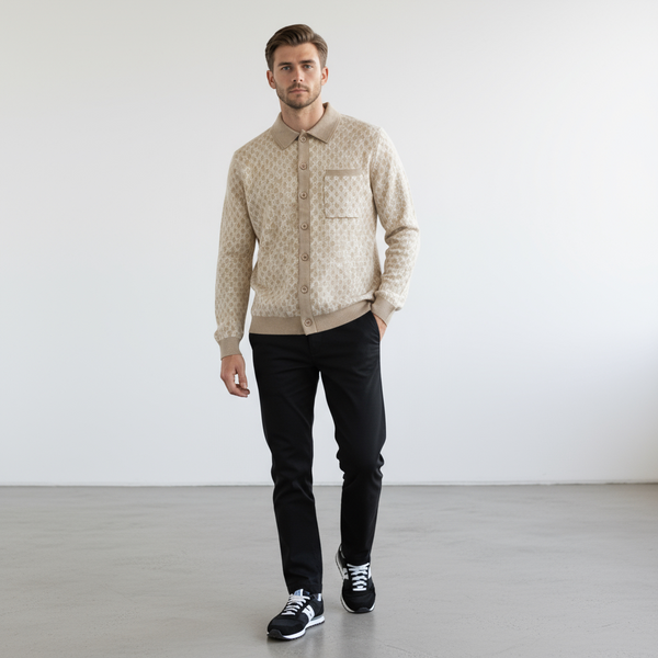 BELIER GEO KNIT CARDIGAN