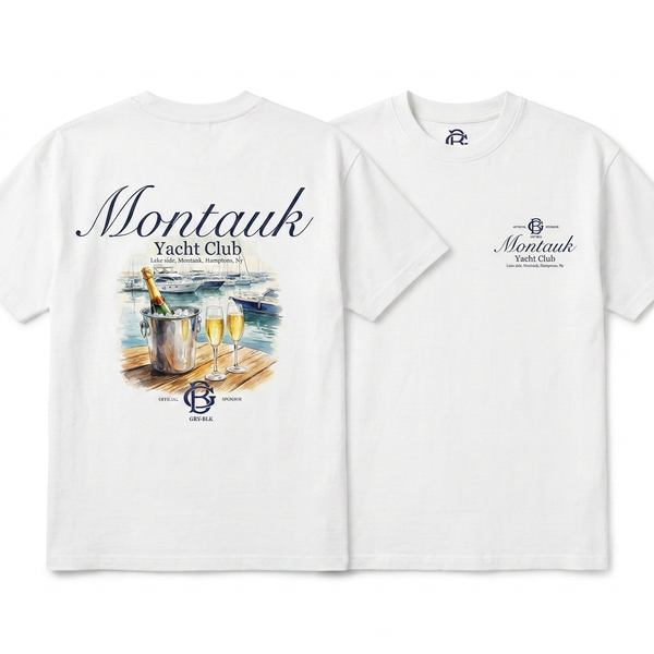 GRY-BLK MONTAUK GRAPHIC TEE