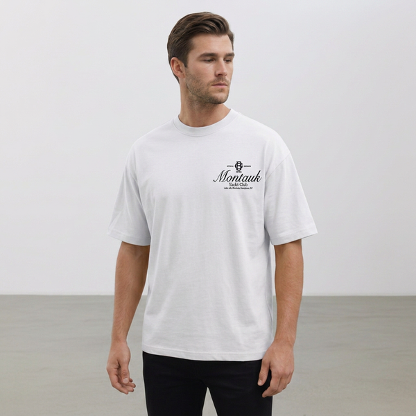 GRY-BLK MONTAUK GRAPHIC TEE
