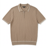 CAPO KNITTED CONTRAST ZIP UP POLO SHIRT