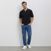 CAPO KNITTED CONTRAST ZIP UP POLO SHIRT