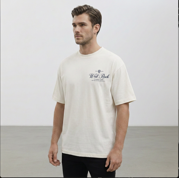 GRY-BLK WEST POINT EMBROIDERED TEE