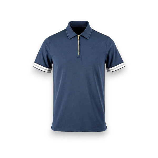 CAPO TEXTURED TAPE ZIP POLO SHIRT
